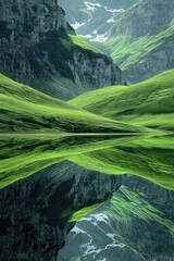 Wall Mural - mountain lake landscape