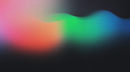 Wall Mural - Abstract blue wavy gradient background with grain and noise texture for header poster banner backdrop design