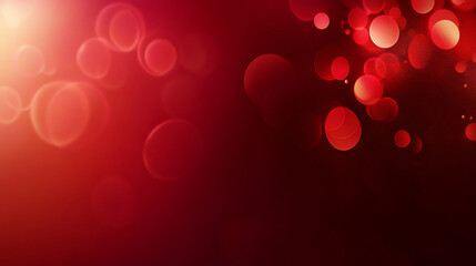 Poster - Glowing red bokeh pattern generating festive holiday ambiance with vibrant light blurring effect