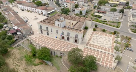 Wall Mural - Aerial view of the town hall of Scanzano Jonico, Basilicata, Italy.