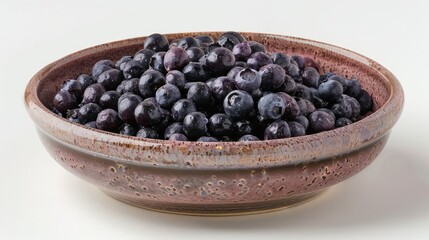 Poster - A bowl filled with fresh blueberries, showcasing their vibrant color and natural appeal.