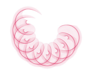 Poster - vector illustration of a pink spiral