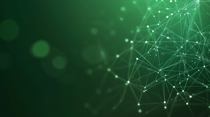 Aufkleber - Digital plexus sphere networking global data connections, glowing green lines interweaving technological communication patterns