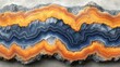© Zulfa - Stunning Agate Geode Slice Blue Orange Abstract Art Print