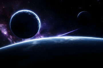 Poster - Cosmic Planet Illustration