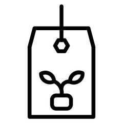 Wall Mural - Tag Gardening Pot Line Icon