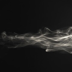Poster - Elegant White Smoke Trails Against a Dark Canvas: Abstract Beauty in Motion Captured in Photography