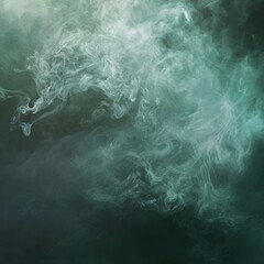 Aufkleber - Mystical Teal: An Abstract Swirl of Smoke and Light Creating an Ethereal Ambiance with Dreamy Textures