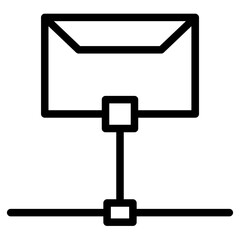 Sticker - Message Server Data Line Icon