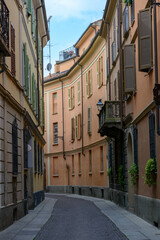 Wall Mural - A street of Tortona, Alessandria province, Italy