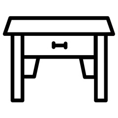 Sticker - Furniture Desk Table Line Icon