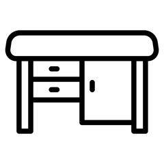 Sticker - Table Desk Drawer Line Icon