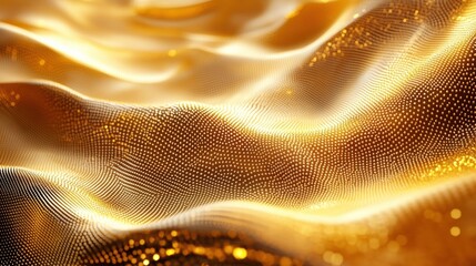 Poster - Shiny luxury grainy gold metal texture with a pearl golden hue.