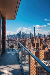 Wall Mural - City View Balcony