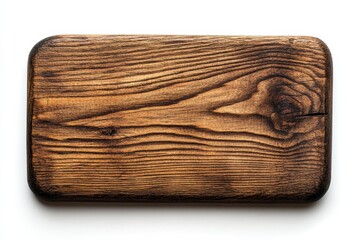 Poster - Wood sign board, rustic texture, isolated on white background.