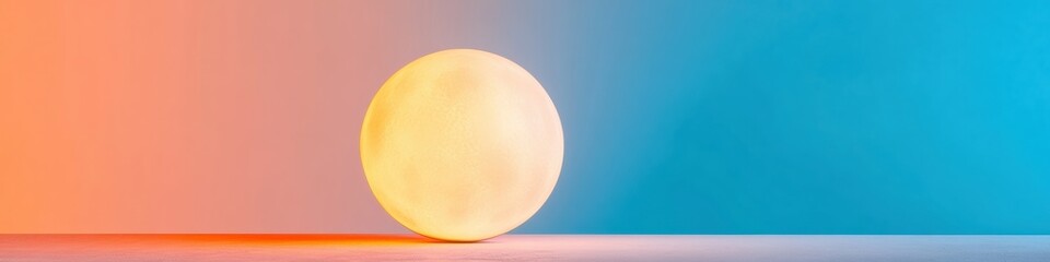 Poster - Futuristic Neon Sculpture Abstract Circular Light Art on Smooth Surface - Modern Digital Decor and Ambient Lighting for Contemporary Commercial Spaces