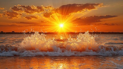 Poster - Dynamic image of water splashing in an energetic and invigorating moment