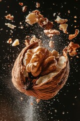 Canvas Print - Walnut Falling from Tree