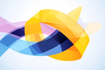 Leinwandbilder - Colorful abstract shapes intertwining harmoniously in a modern artistic composition