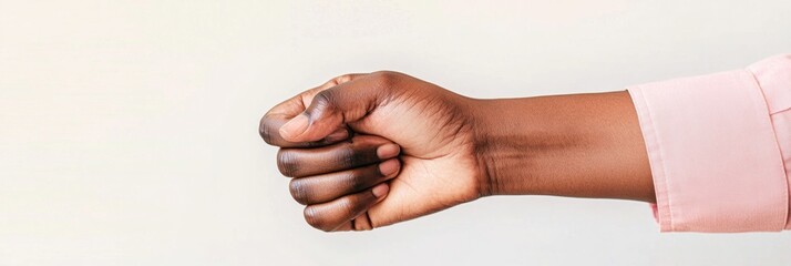 Leinwandbilder - Contemporary Social Gesture Empowering Fist Bump on Neutral Background - Cultural Connection and Identity in Modern Marketing and Branding Imagery