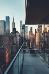 Canvas Print - City View Balcony