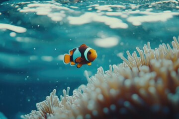 Poster - Clown Fish Swimming Near Coral