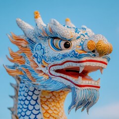 Poster - Cultural Fusion Vibrant Dragon Dance Costume and Traditional Props - Textile Dynamics for Performing Arts and Event Marketing Innovation