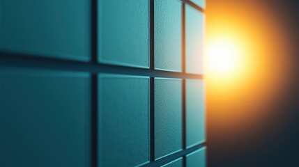 Poster - Abstract Wall with Soft Light Creating Warm Atmosphere and Texture