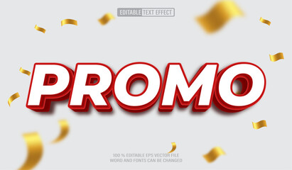 Poster - Editable 3d text style effect - Promo text effect Template
