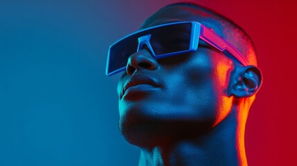 Aufkleber - Futuristic Fitness Engagement Digital Training Station with LED Interface and Smart Gear - High-Tech Athletic Experience for Southeast Asian Men, 30s, in Performance Gyms