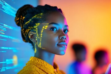 Aufkleber - AI-Powered Interactive Learning Diverse Tech-Integrated Classroom with Advanced Smartboard for Modern Educational Environments and Global Student Engagement