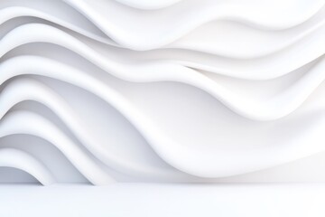Poster - Ethereal white overlays create a soft, flowing texture in a tranquil artistic representation