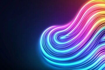 Poster - Abstract color Pink blue purple glowing light gradient flow on dark background, grainy texture website header design