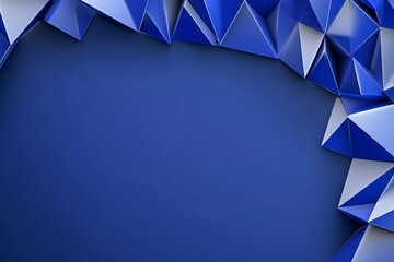 Aufkleber - Abstract futuristic - technology with polygonal shapes on dark blue background Design digital technology concept 3d illustration