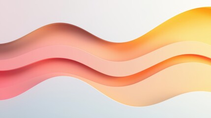 Poster - Soft Colorful Waves on a Light Background for Abstract Design