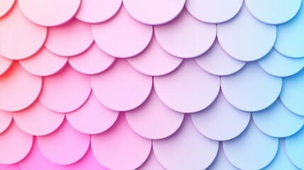 Poster - Colorful Scales Pattern with Pink and Blue Gradient Background