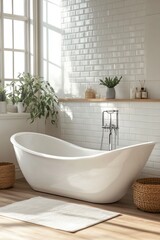 Wall Mural - Wooden Floor Bathroom