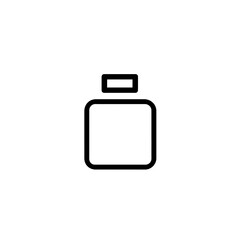 Poster - Simple Black Outline Icon of a Bottle with Stopper on a White Background