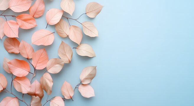 Decorated with dried tree leaves on a white background. Which reminds of the old days and enhances the beauty of the house. Elegant premium design with minimal style.