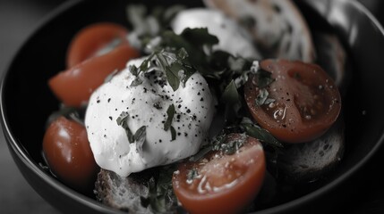 Wall Mural - Tomato and Sour Cream Dish