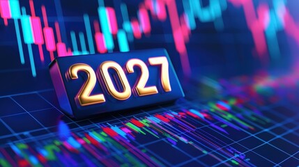 Poster - A futuristic digital display features 