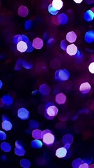Poster - Colorful abstract light bokeh transition with purple and blue tones