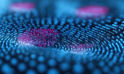 Digital vortex of binary code data stream, cybersecurity background