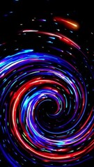 Poster - Hypnotic spiral motion: vibrant swirling lights create mesmerizing dynamic patterns
