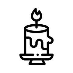 Poster - candle line icon