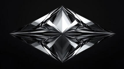 Poster - Abstract Diamond Shaped Crystal Structure Design