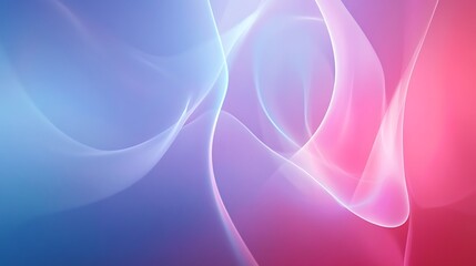 Poster - Abstract Composition of Flowing Lines and Color Transitions