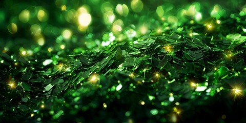 Aufkleber - a green field with glitter on it