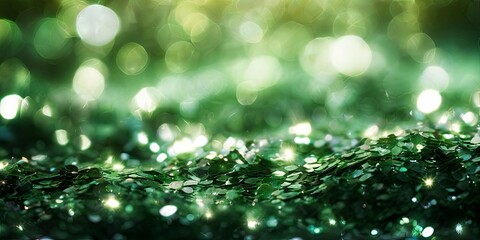 Aufkleber - a green background with green glitter