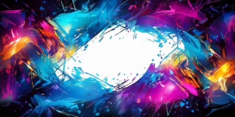 Poster - A colorful background with a white background